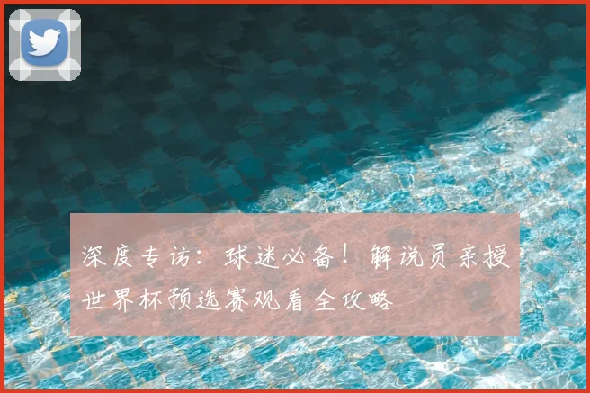 深度专访:球迷必备!解说员亲授世界杯预选赛观看全攻略